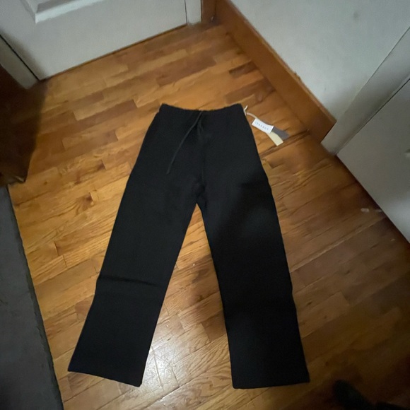 Essentials Black Wide-Leg Sweatpants